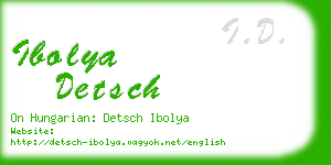 ibolya detsch business card